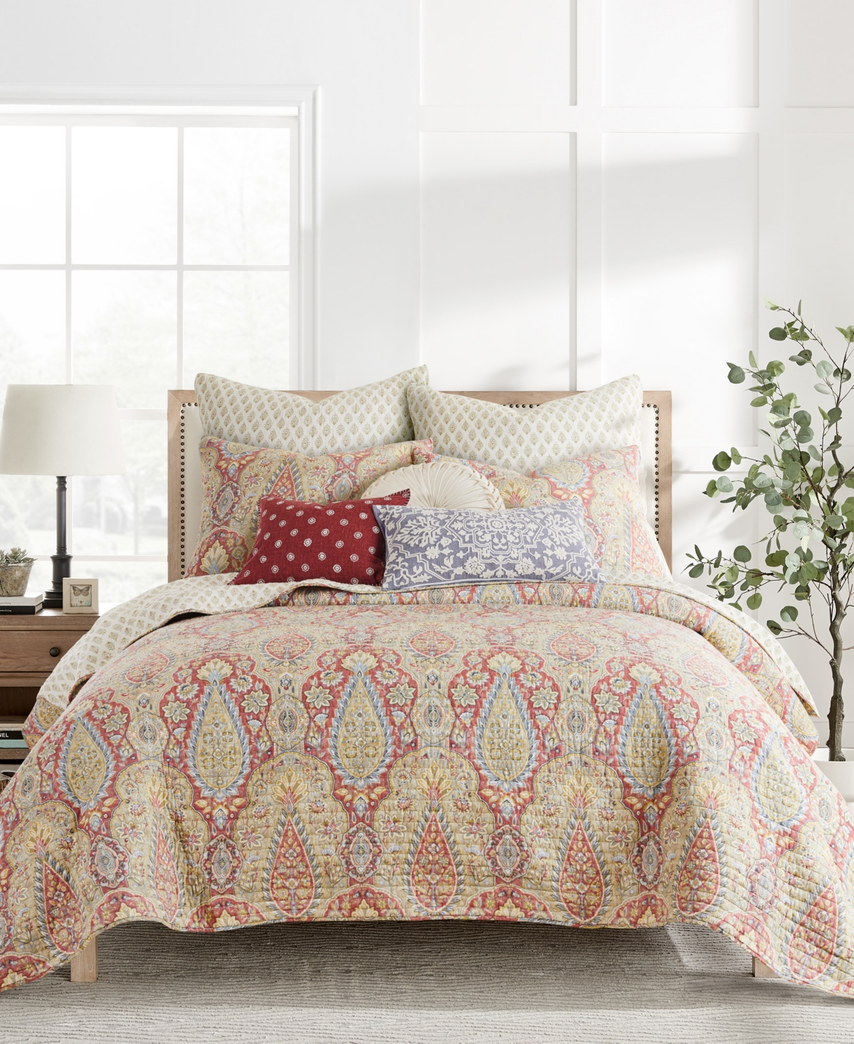 Levtex Emel Reversible 3-pc. Quilt Set, King/california King In Red