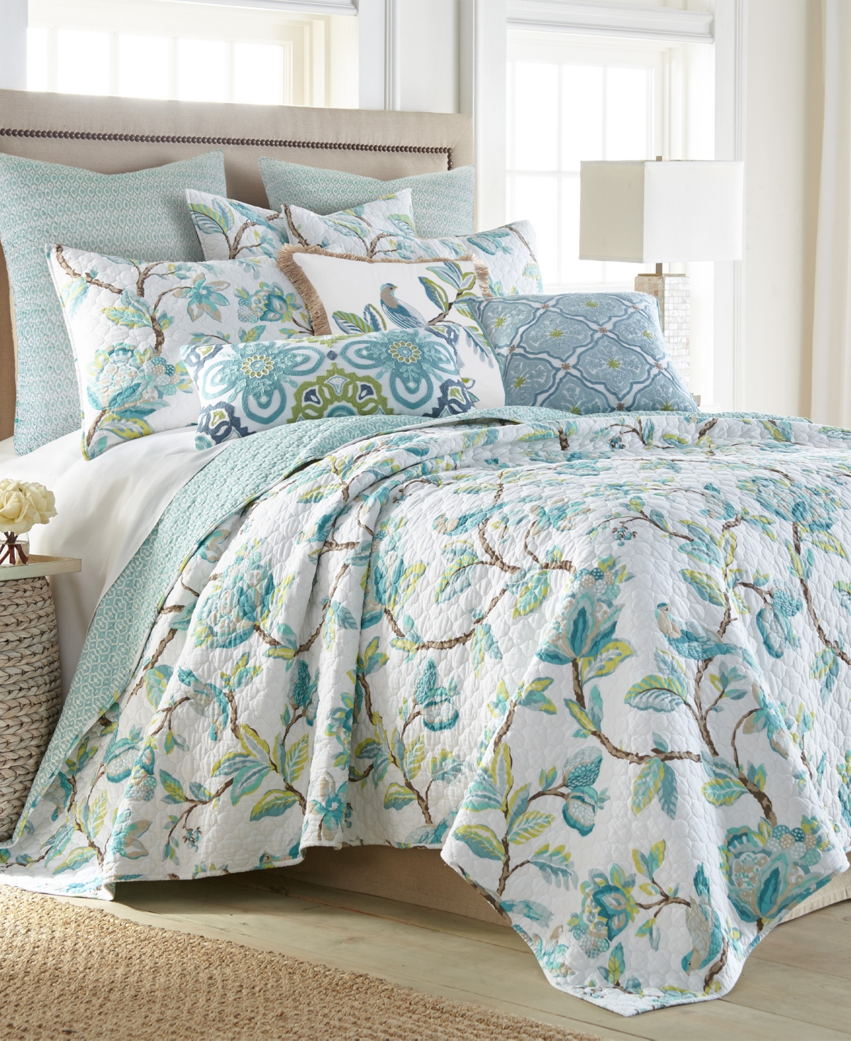 Levtex Cressida Small Ikat Medallion 2-pc. Sham Set, European In Teal