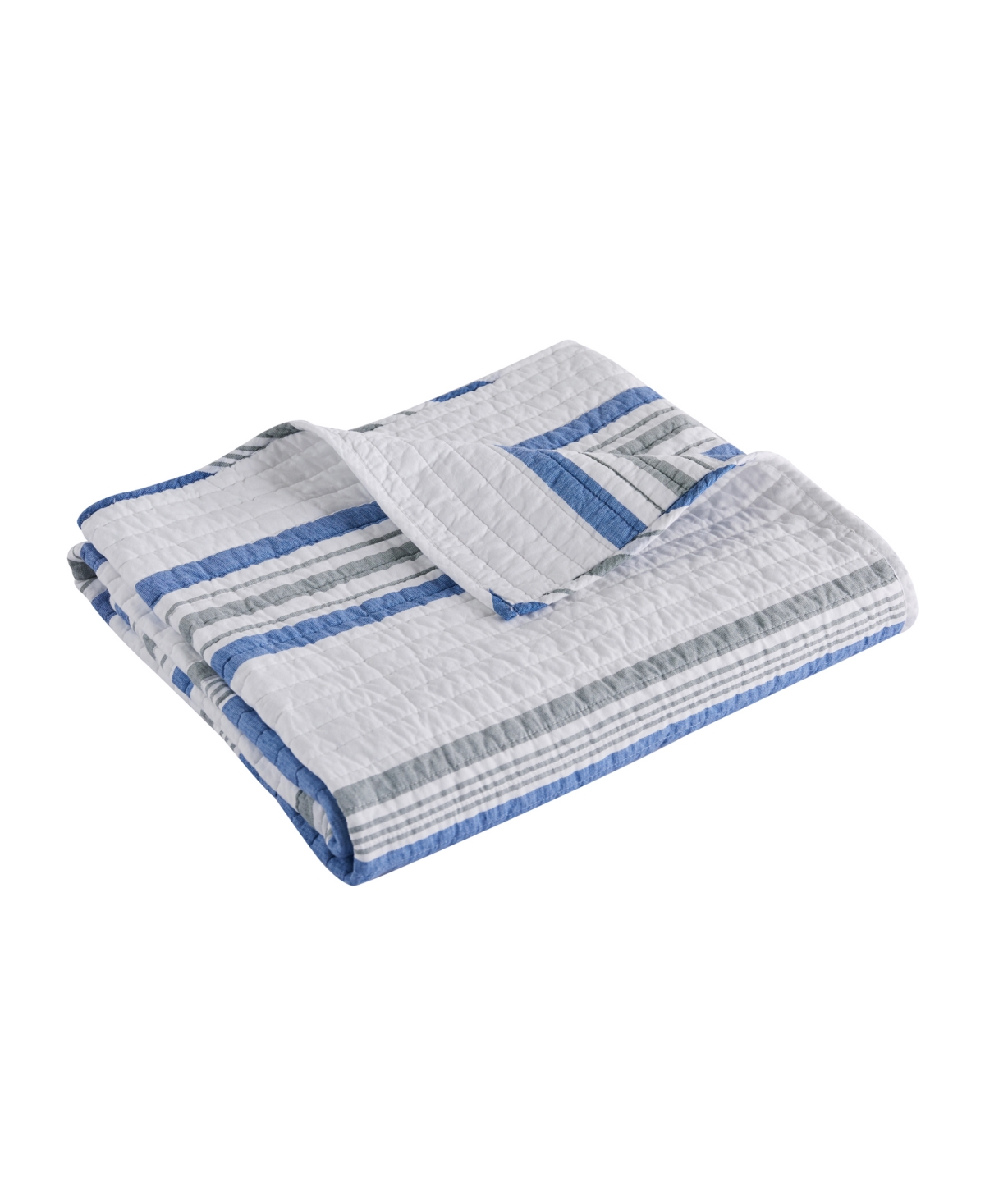Shop Levtex St. Bart Reversible Quilted Throw, 50" X 60" In Blue