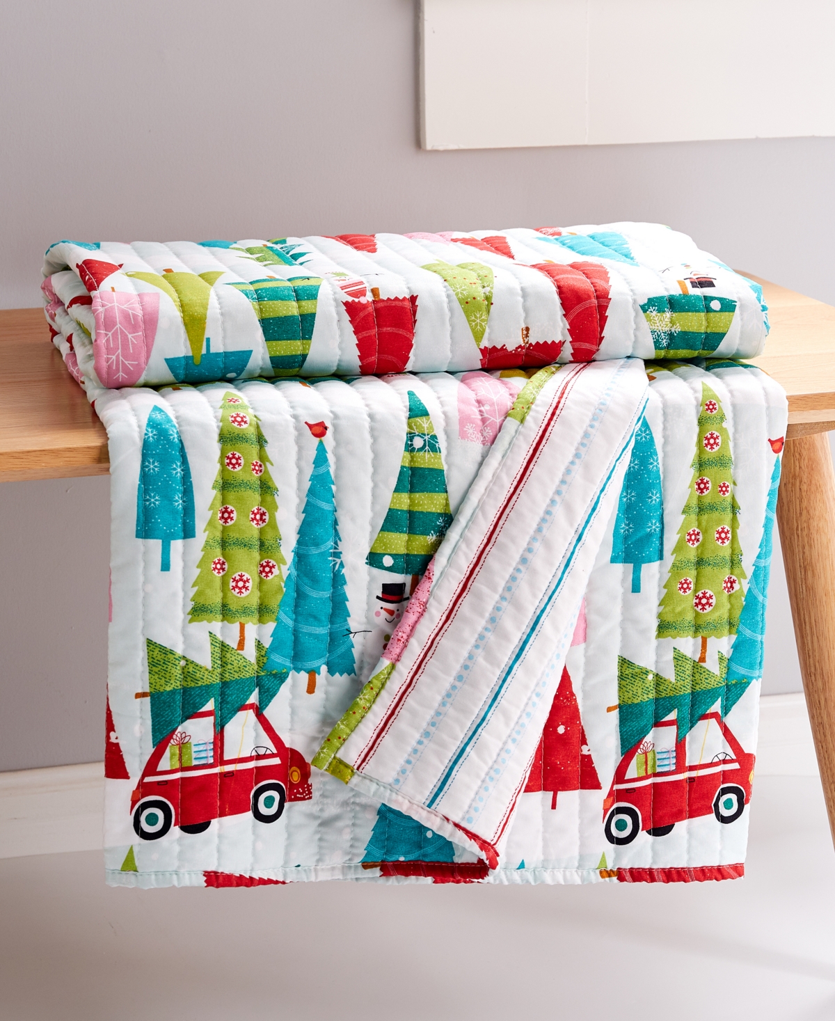 Levtex Holly Jolly Quilted Throw, 50" X 60" In Multi