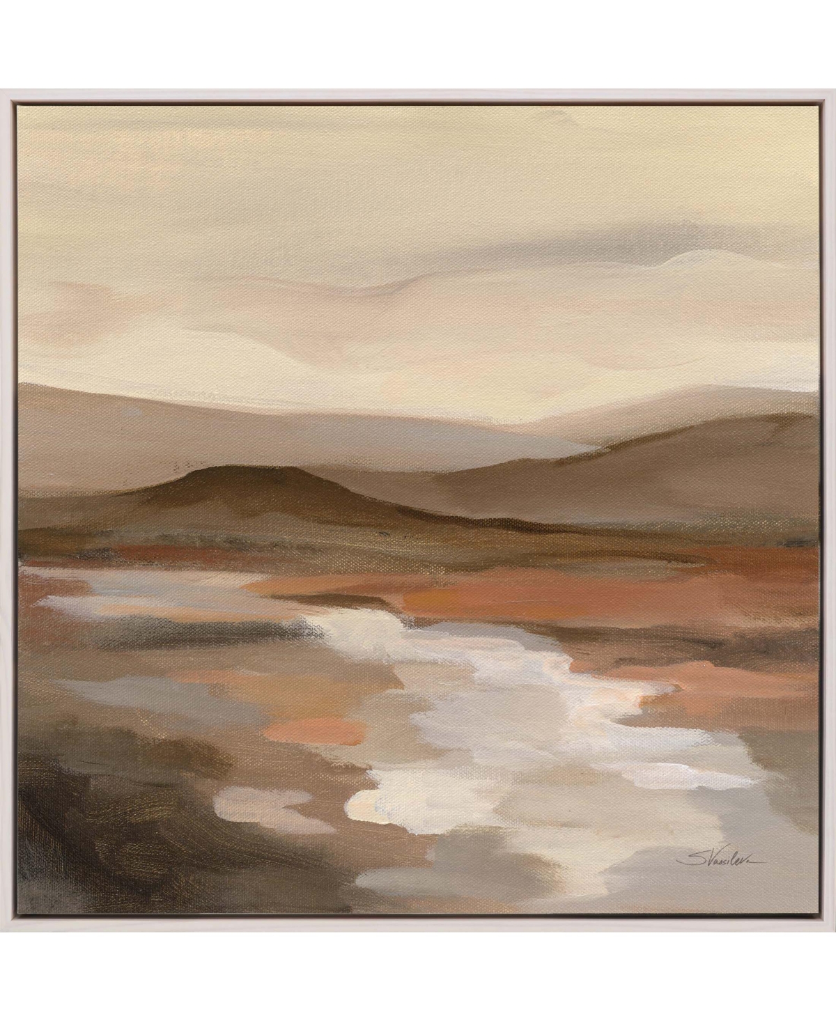 Paragon Picture Gallery Cinnamon Riverbank Ii Canvas In Brown