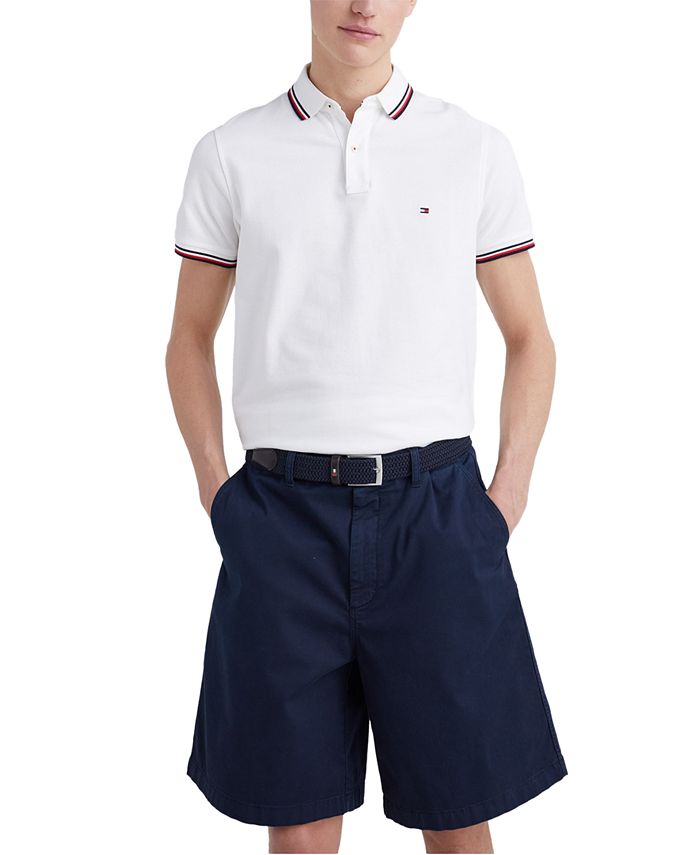 Tommy Hilfiger Men's Tipped Slim Fit Short Sleeve Polo Shirt - Macy's