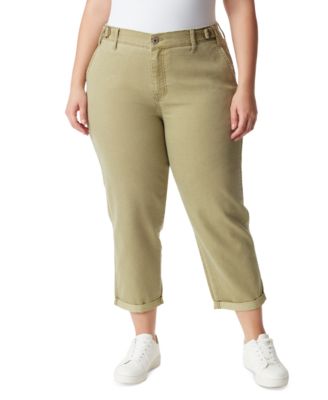Jessica Simpson - Plus Size Mika Bestie Adjustable-Waist Cuffed Chino Pants