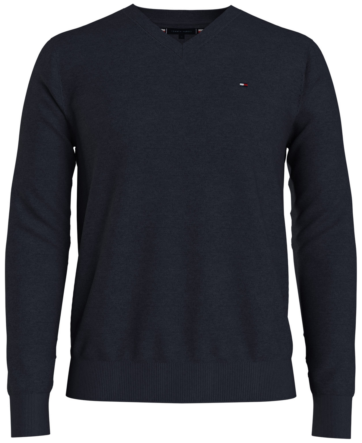 Tommy Hilfiger Men's Essential Solid V-neck Sweater In Desert Sky
