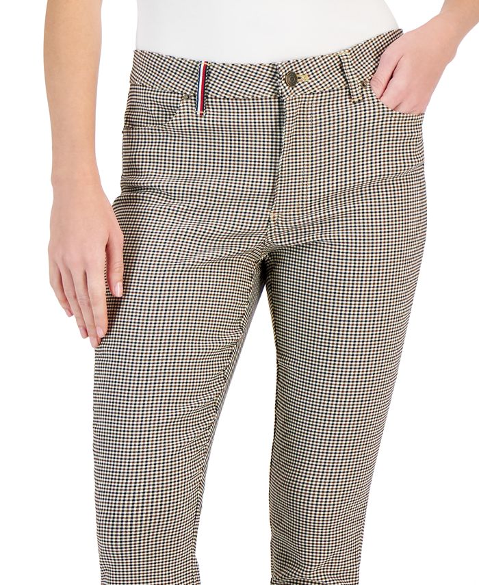 Tommy Hilfiger Women's Plaid Mid Rise Skinny Pants - Macy's