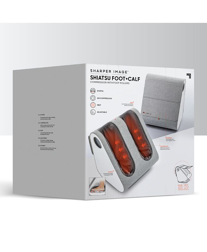 Sharper Image Shiatsu Heated Foot and Calf Massager - Macy's