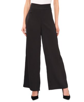 CeCe - Women's High-Rise Wide-Waistband Wide-Leg Pants