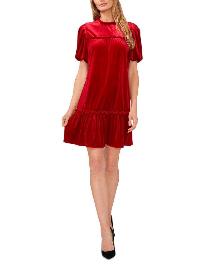 Macy's red velvet dress sales