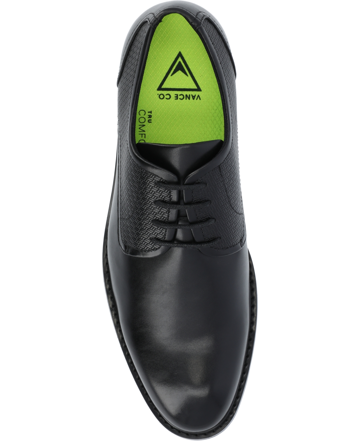 Vance Co. Men's Kendon Tru Comfort Foam Plain Toe Lace-Up Derby Shoes