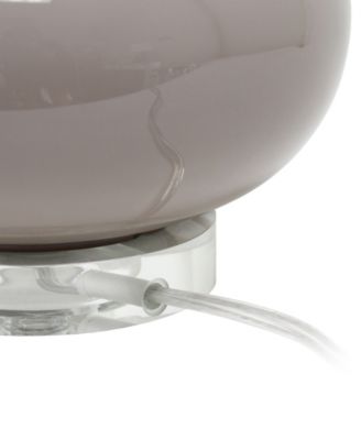 15.25" Modern Overload Glass Bedside Table Lamp with White Fabric Shade