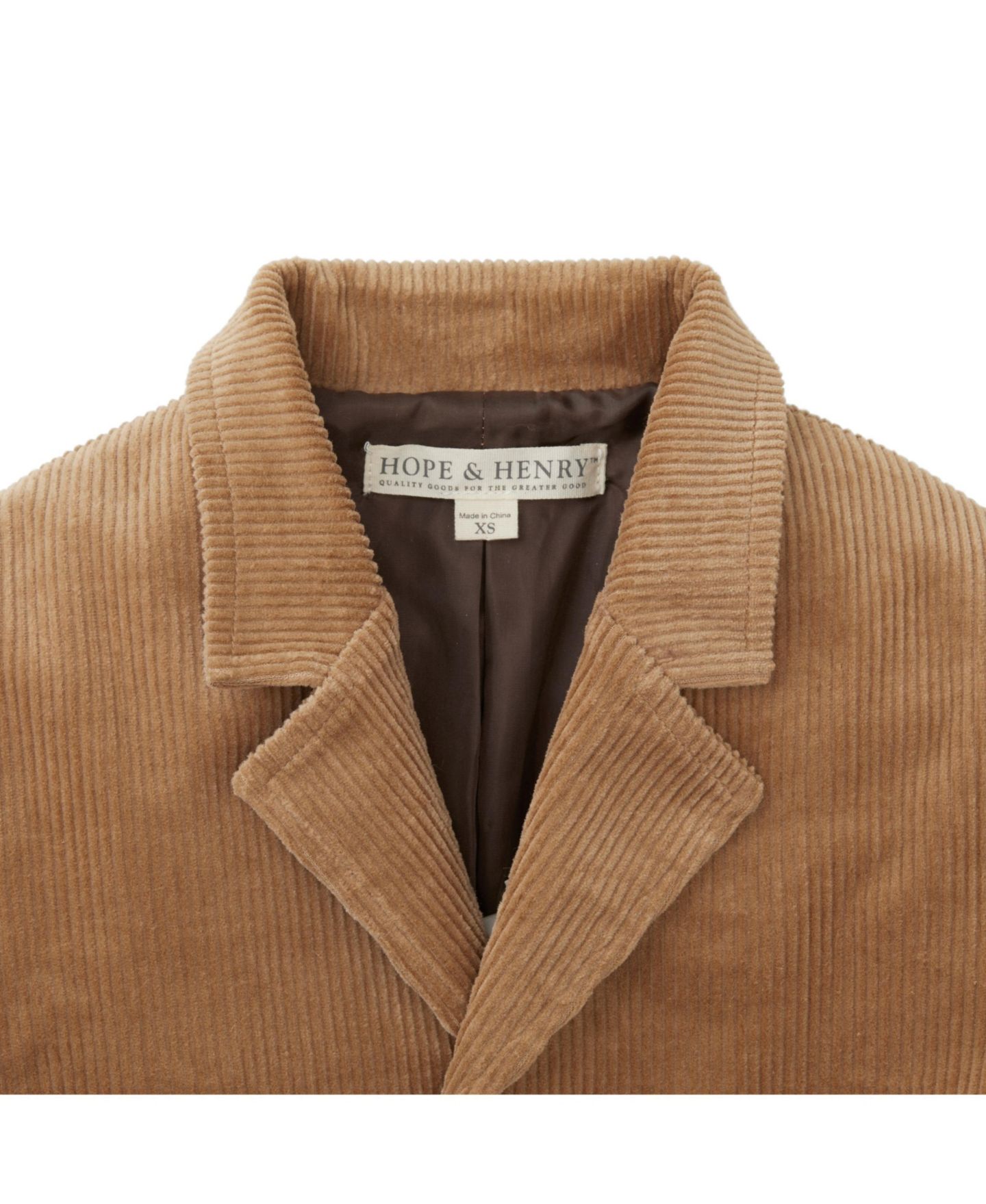 Пиджак Hope & Henry Organic Corduroy Blazer для мальчиков, цвет: Средний коричневый — фото 2