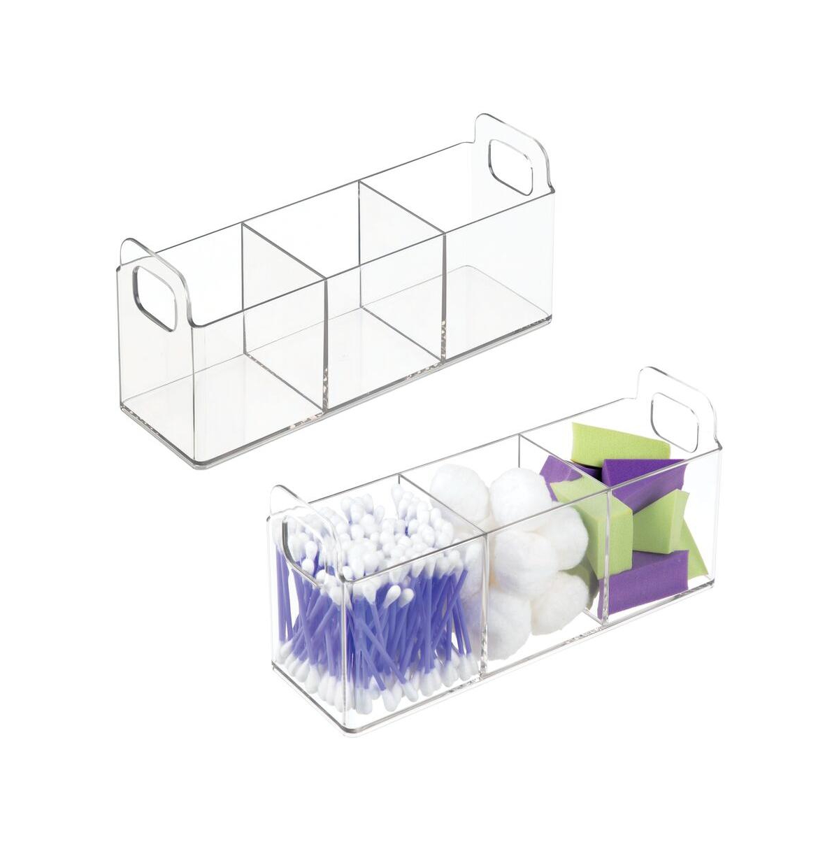 mDesign Plastic Expandable 3-Tier Shelf for Medicine, Vitamins