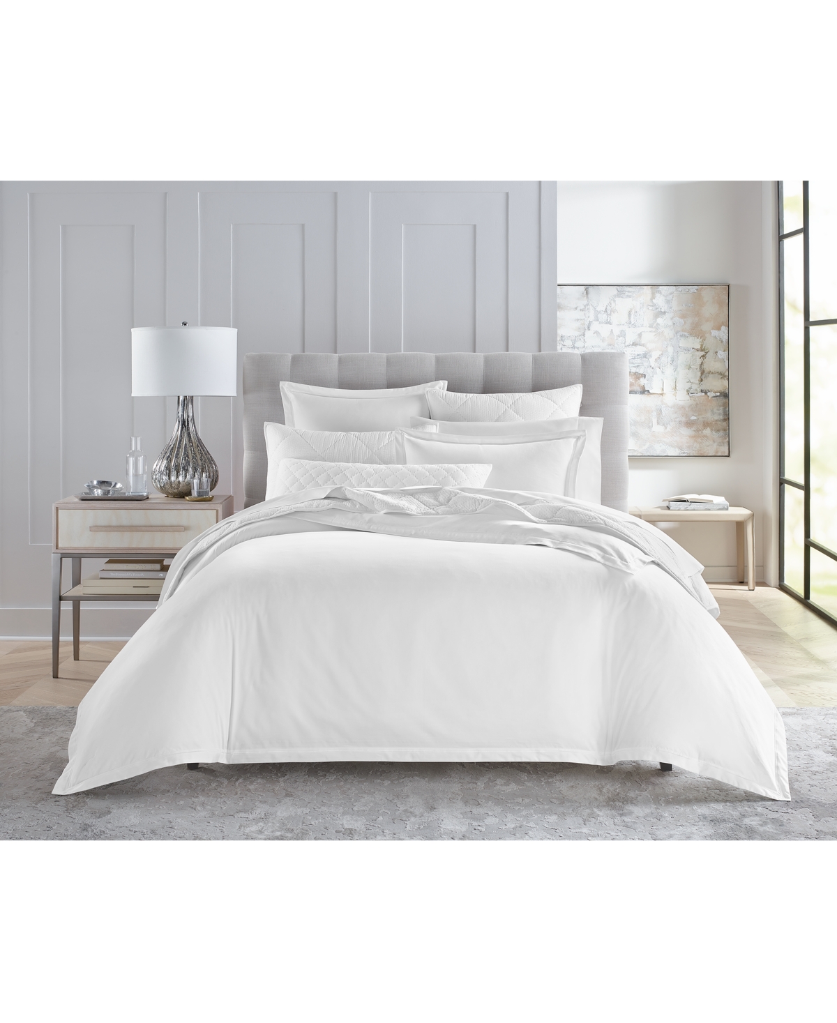 Shop Hotel Collection 525-thread Count Egyptian Cotton 3-pc. Duvet Cover Set, King, Created For Macy's In Fresh White