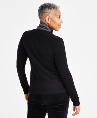 Petite Crewneck Cardigan, Macy's Exclusive