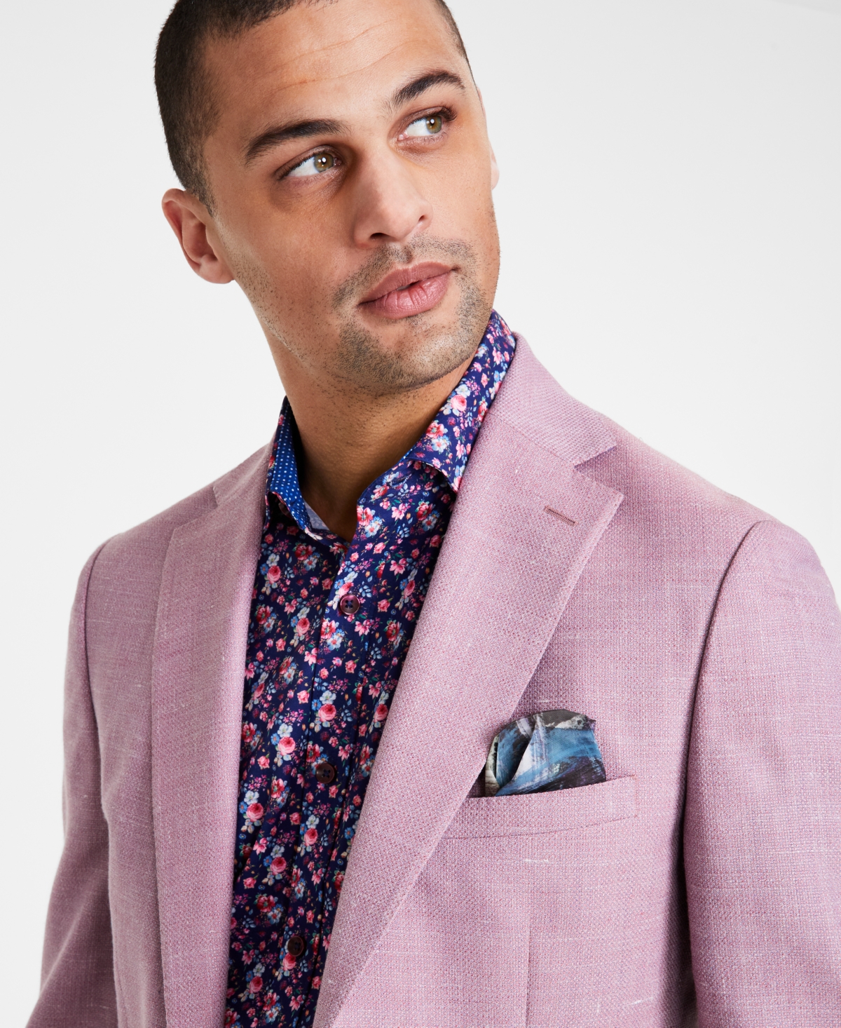 Tallia Men's Slim-FitWeave Wool-Blend Sport Coat - Lilac