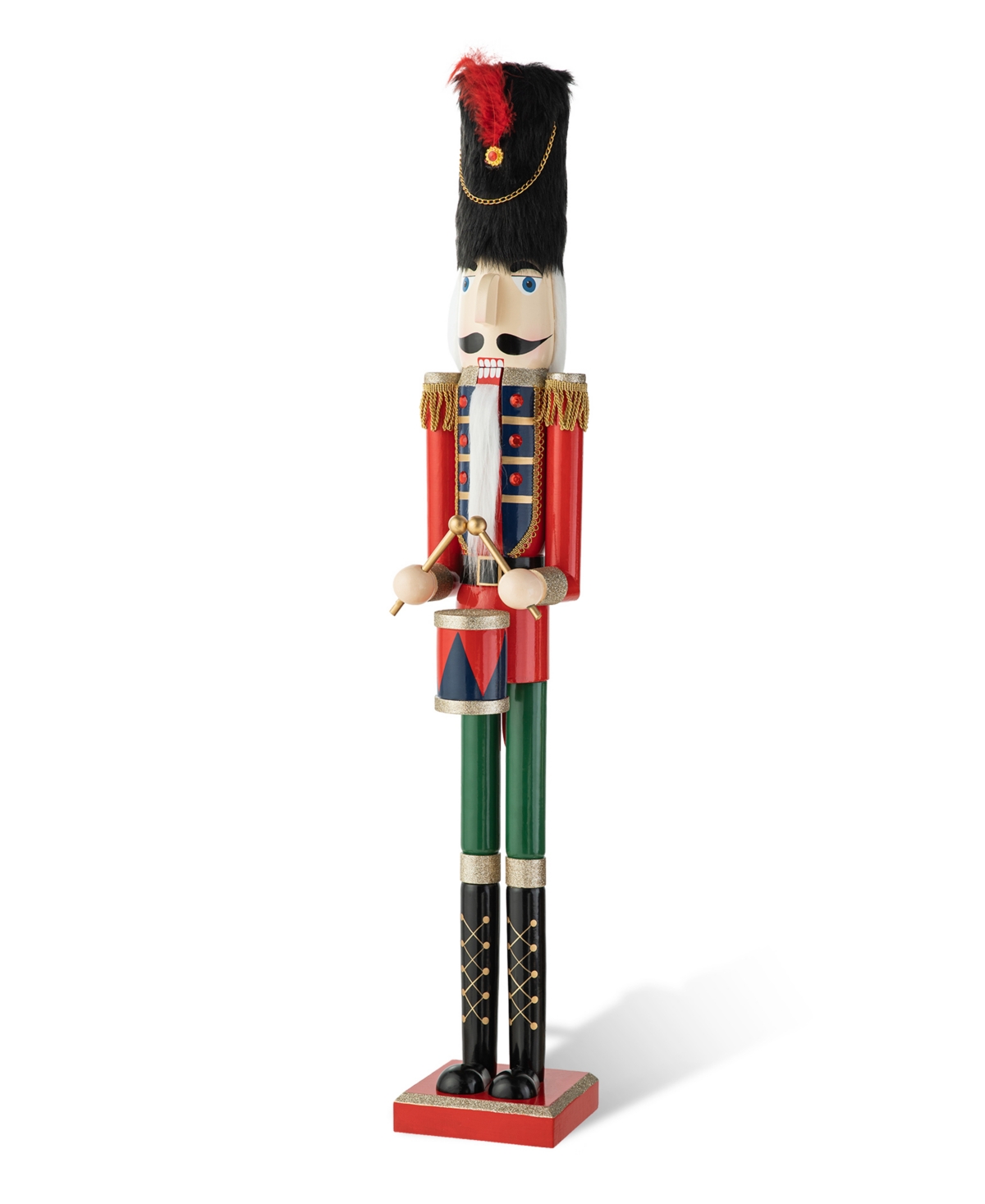 Glitzhome 42" H Wooden Christmas Soldier Nutcracker In Multi