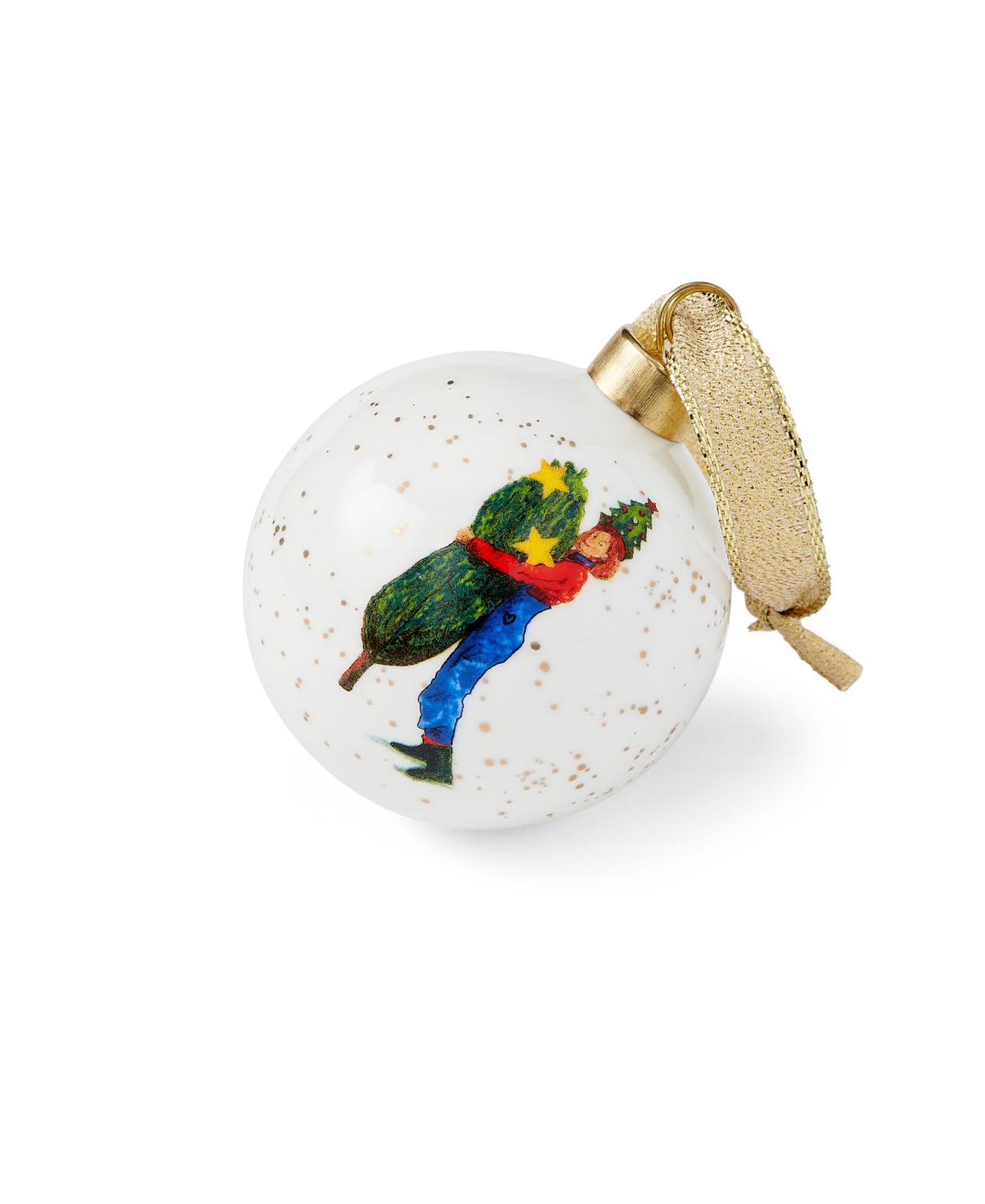 Shop Kit Kemp For Spode Christmas Doodles Branch Manager Bauble Ornament In White