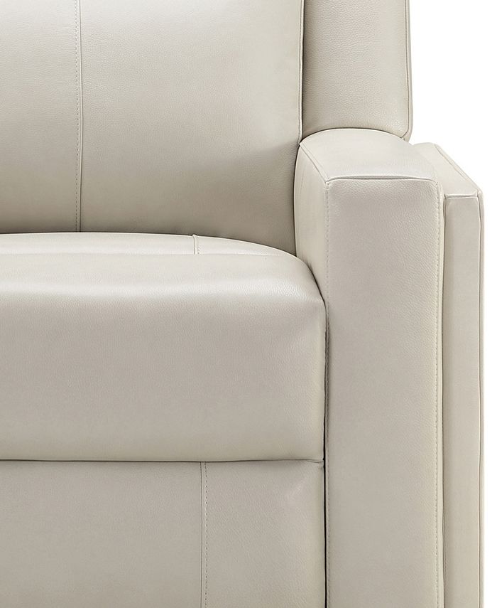 Abbyson Living Rhodes 81.5" TopGrain Leather Manual Reclining Sofa