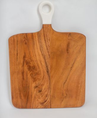 Wood Plus Collection Acacia Wood Square Charcuterie Board, Medium