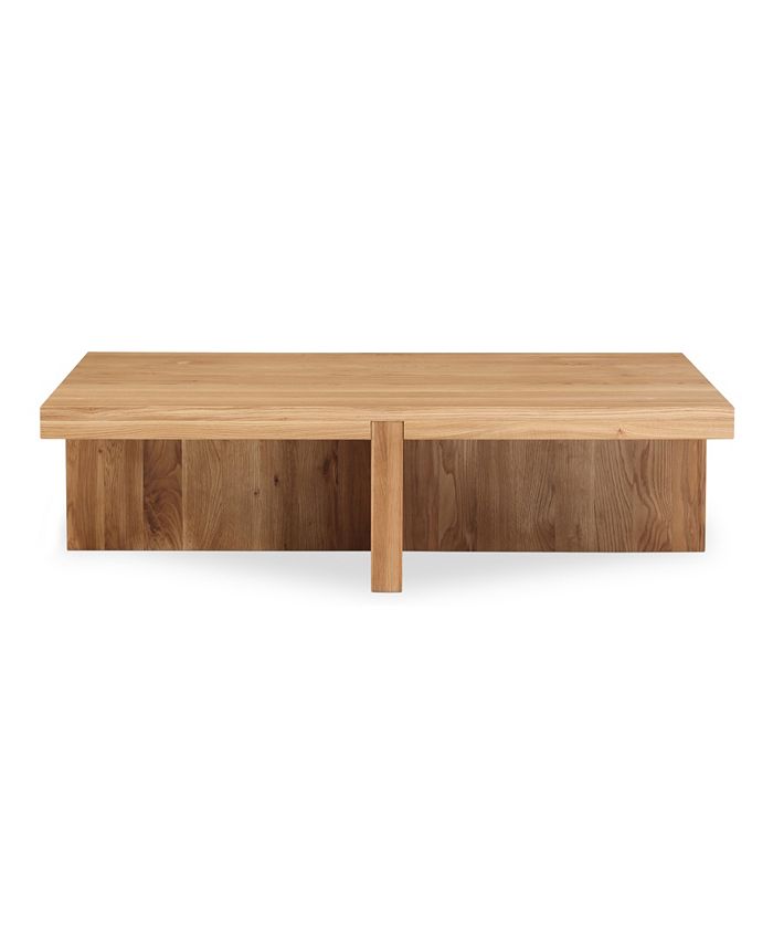 Furniture Folke 50" Oak Rectangle Coffee Table Macy's
