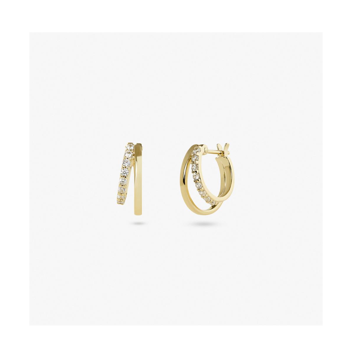 Double Hoop Earrings - Toda - Gold