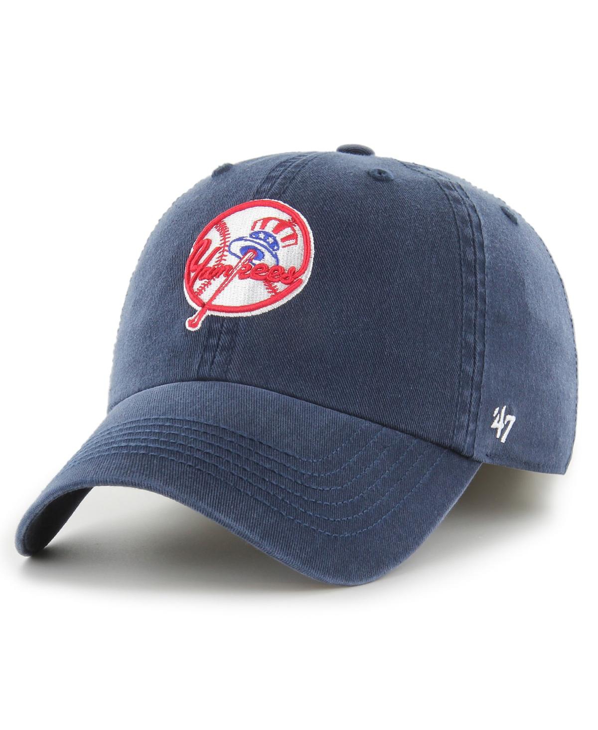 47 Brand Men's ' Navy New York Yankees Franchise Logo Fitted Hat