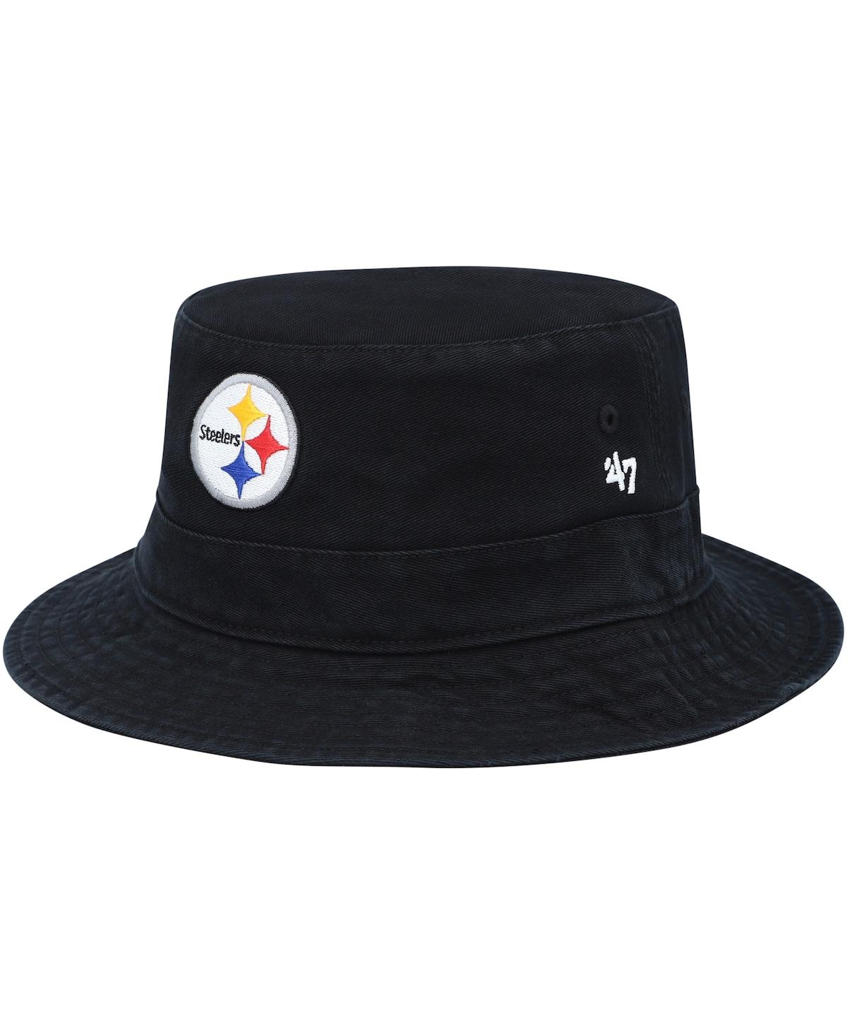 47 Brand Men's ' Black Pittsburgh Steelers Primary Bucket Hat In Black