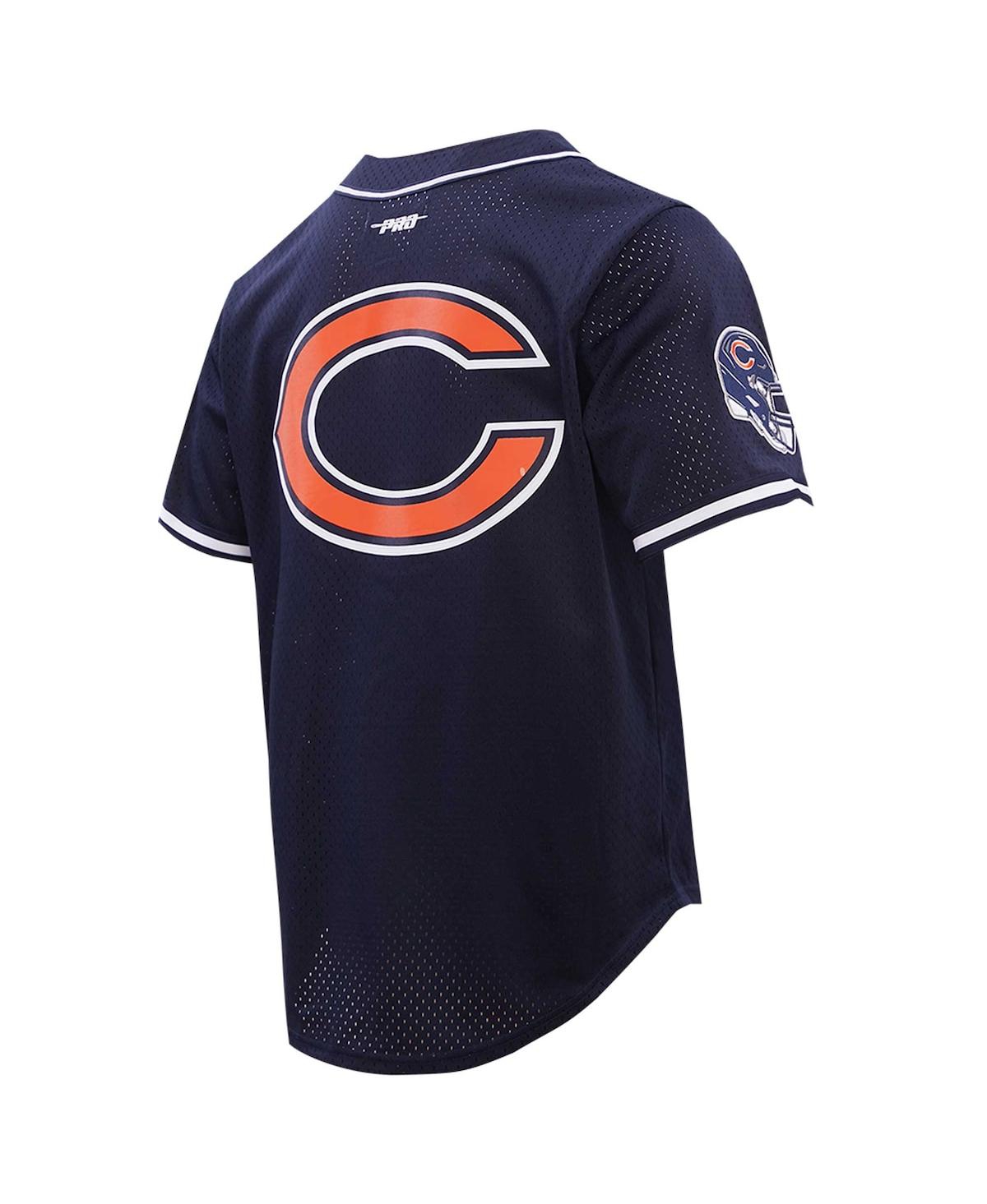 Shop Pro Standard Men's  Justin Fields Navy Chicago Bears Baseball Player Button-up Shirt