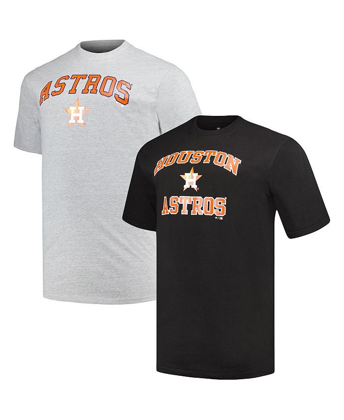 Profile Men's Black, Heather Gray Houston Astros Big and Tall T-shirt Combo  Pack - Macy's