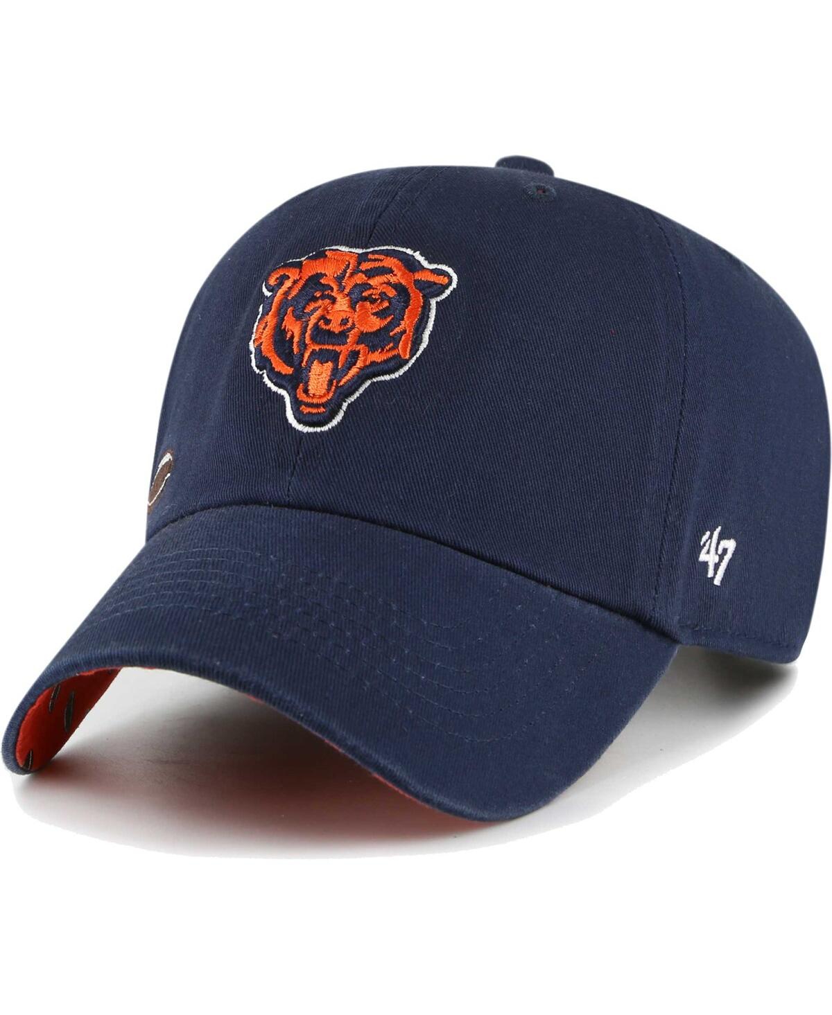 47 Brand 47 Women's Navy Chicago Bears Confetti Icon Clean Up Adjustable Hat In Navy