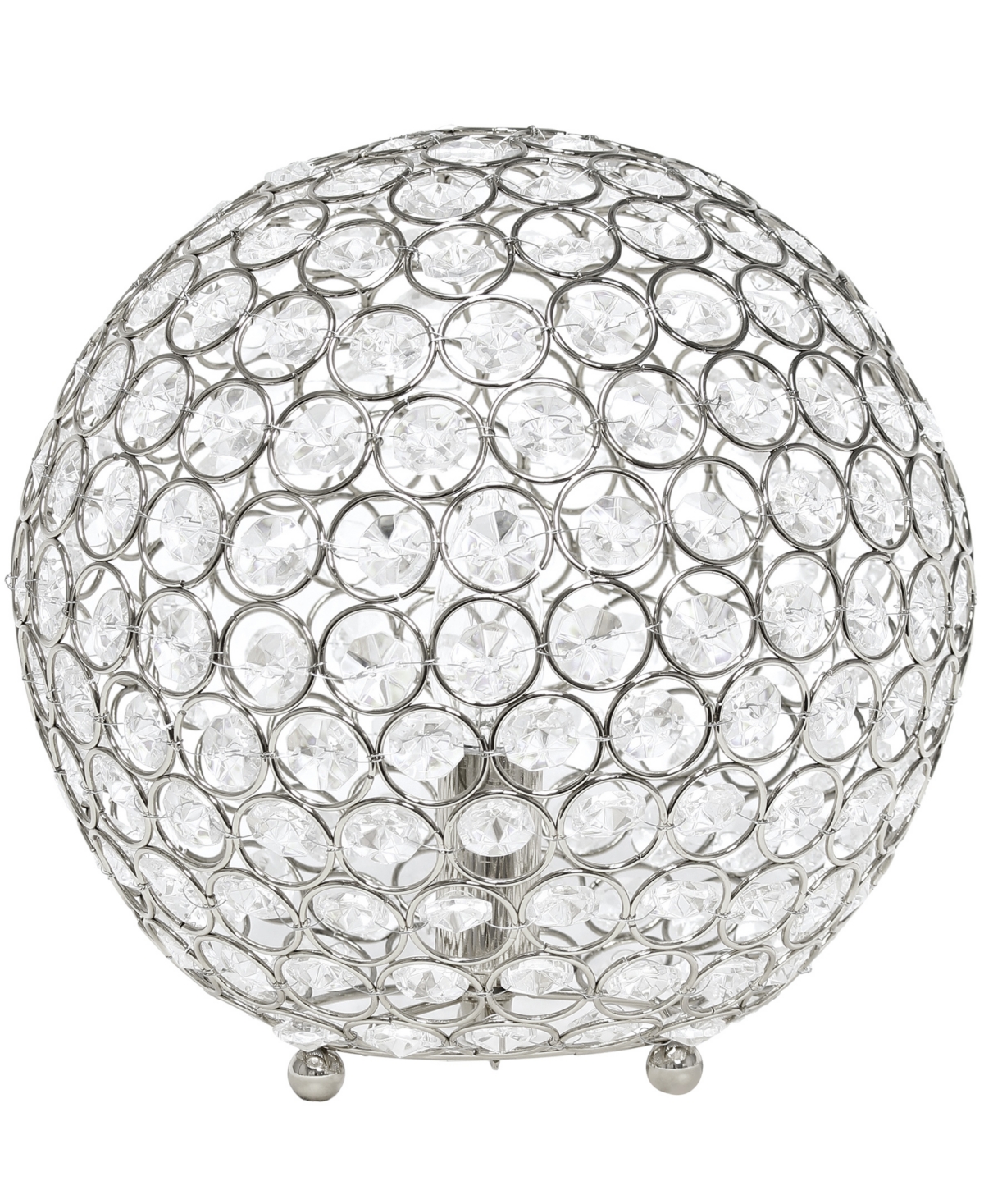 Shop All The Rages Lalia Home Elipse 10" Crystal Orb Table Lamp In Chrome