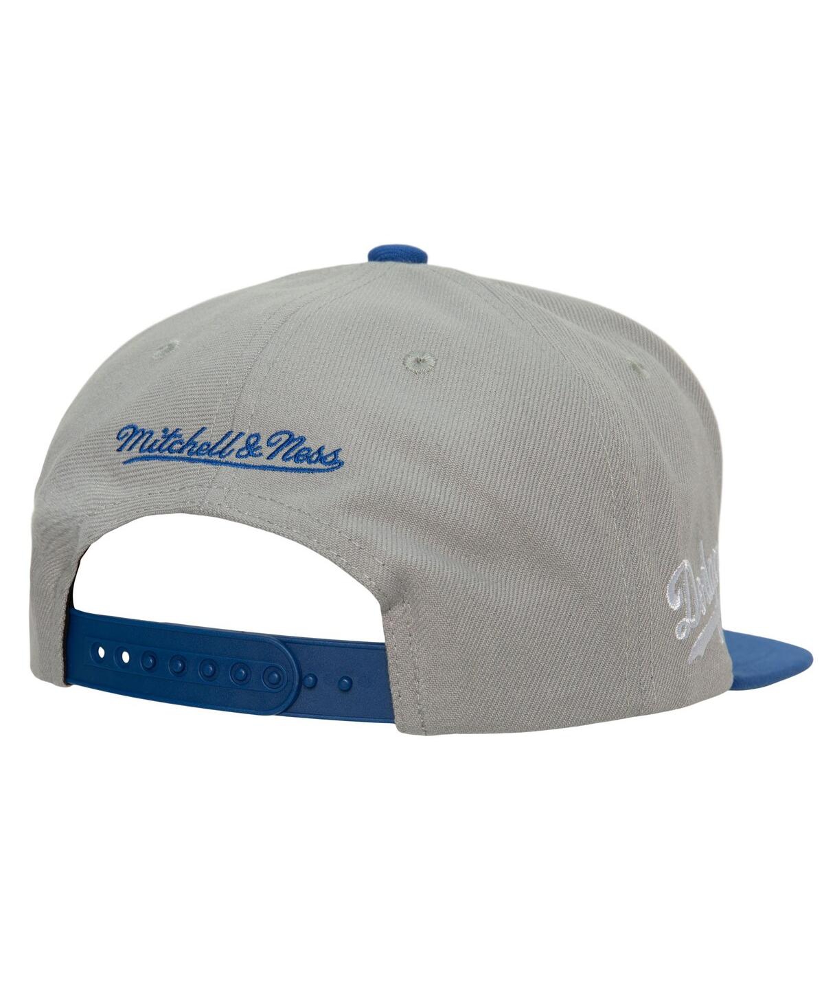 Mitchell & Ness Men's  Gray Los Angeles Dodgers Cooperstown Collection Away Snapback Hat In Gray
