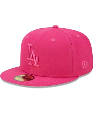 Men's New Era Pink Los Angeles Dodgers Color Pack 59FIFTY Fitted Hat ...