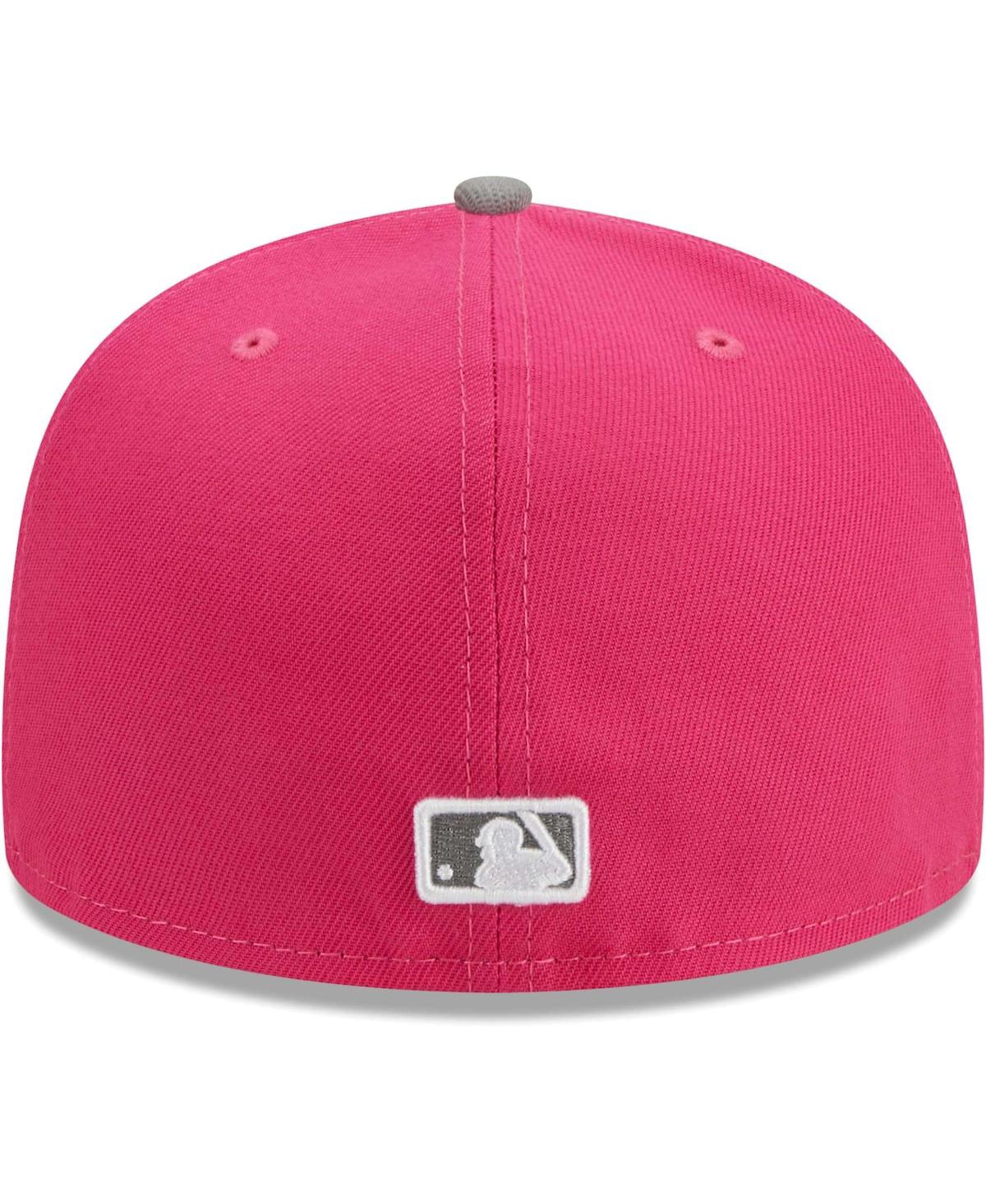 Shop New Era Men's  Pink Los Angeles Dodgers Two-tone Color Pack 59fifty Fitted Hat