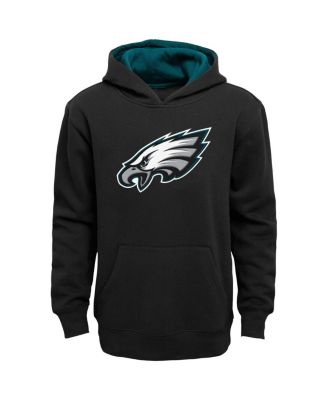 NFL Team Apparel Youth Philadelphia Eagles Prime Logo Grey Hoodie