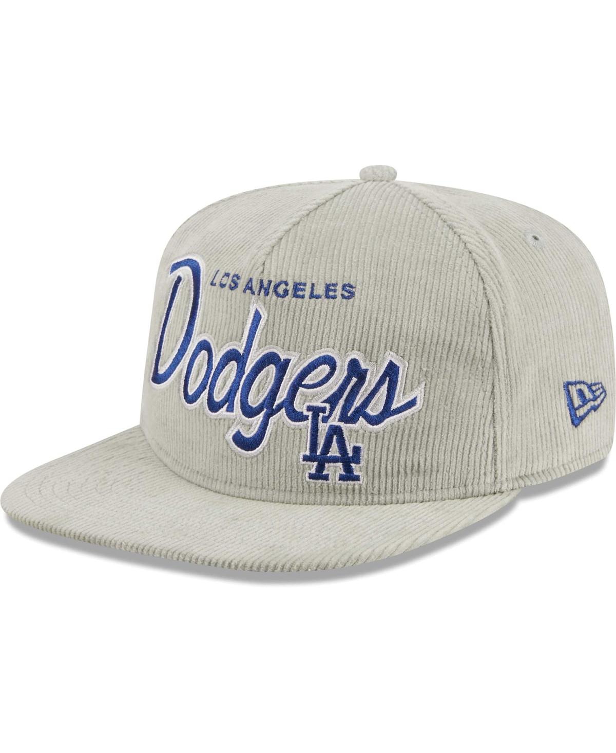 Men's New EraLos Angeles Dodgers Corduroy Golfer Adjustable Hat - Gray