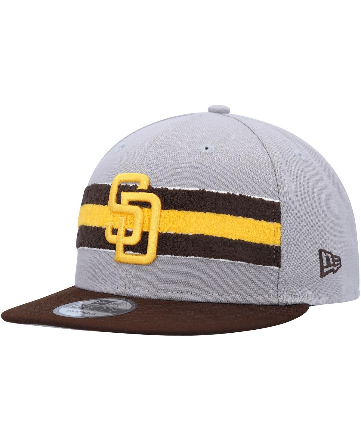 New Era Men's  Gray, Brown San Diego Padres Band 9fifty Snapback Hat In Gray,brown