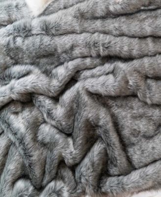 Luxury Tipped Faux Fur Throw, 60" x 80"
