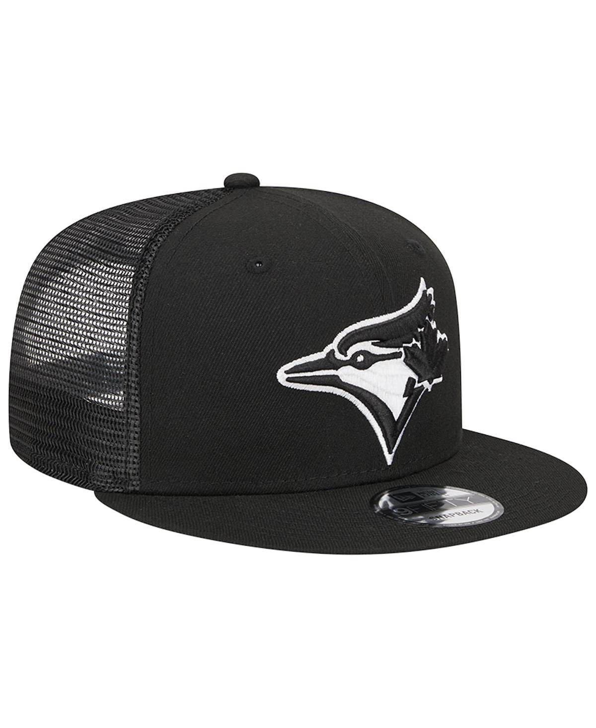 Men's New EraToronto Blue Jays Trucker 9FIFTY Snapback Hat - Black