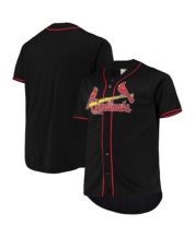 Men's Stitches Red St. Louis Cardinals Button-Down Raglan Fashion Jersey Size: Medium
