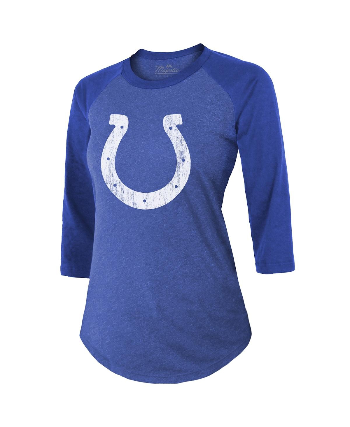 Majestic Women's  Threads Anthony Richardson Royal Indianapolis Colts Player Name And Number Tri-blen In Royal
