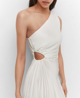 MANGO Women's Asymmetrical Pleated Dress - Macy's