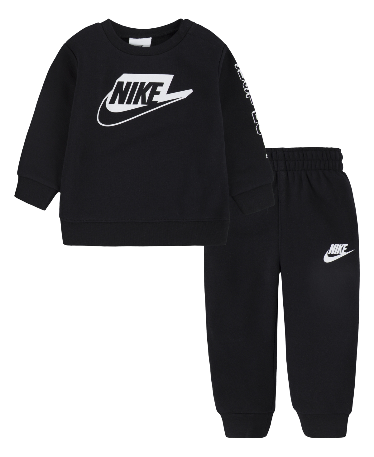 Nike Baby Boys Sportswear Club Fleece Crewneck And Joggers Set, 2 Piece In Black