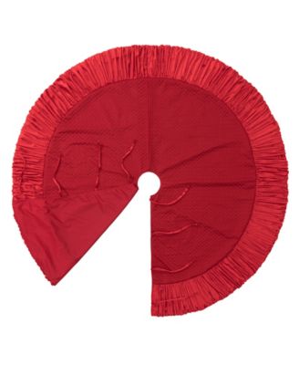 72”D Oversized Deluxe Velvet Ruffled Christmas Tree Skirt
