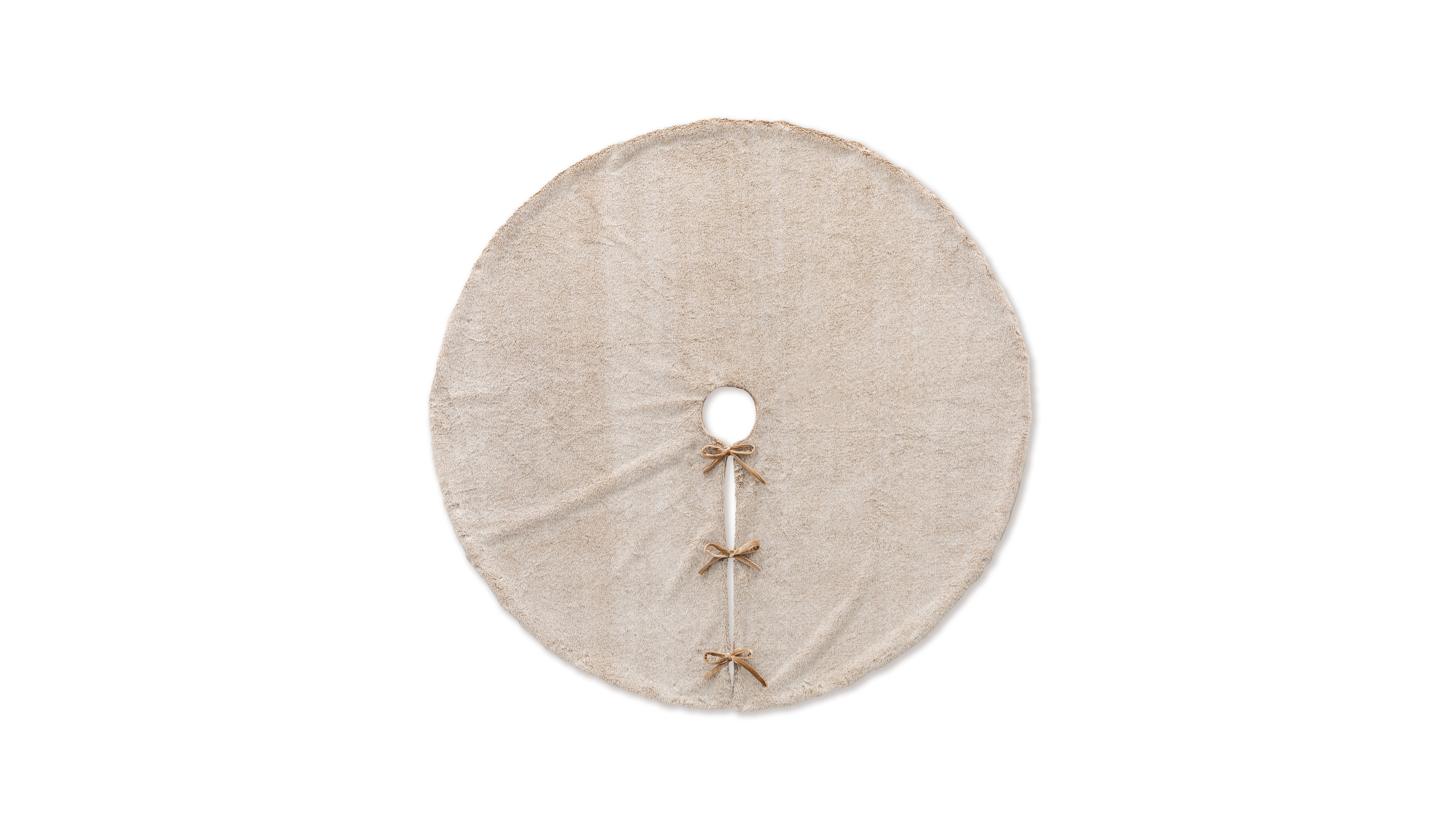 Glitzhome 48" D Faux Fur Christmas Tree Skirt