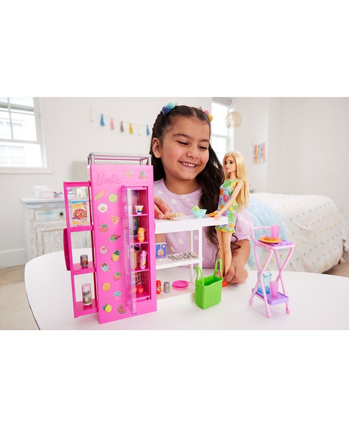 Barbie Doll and Ultimate Pantry Play Set, Barbie Kitchen Add-on With 30 ...