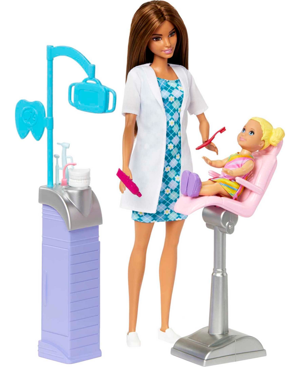 Barbie Careers Dentist Doll and Playset With Accessories, Barbie Toys - Multi-color
