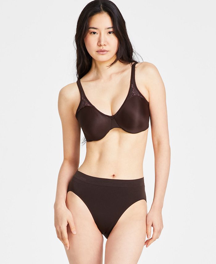Women's Underwire Minimizer Bra & One Smooth U Brief Underwear