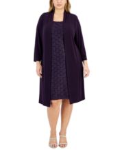 Connected Plus Size Lace Cardigan and Floral-Print Dress - Macy's