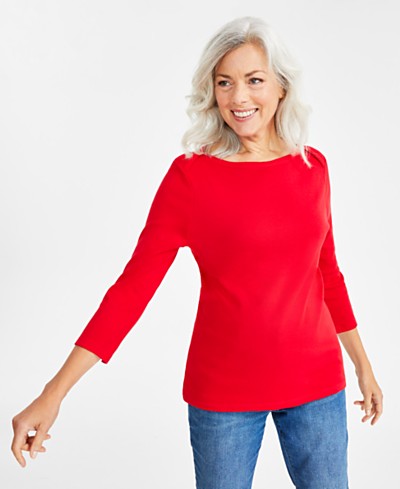 Lucky Brand Ribbed Long-Sleeve Top - Macy's